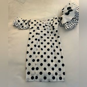 CAROLINE CONSTAS
Ruffle One-shoulder Dotted Mini Dress XS